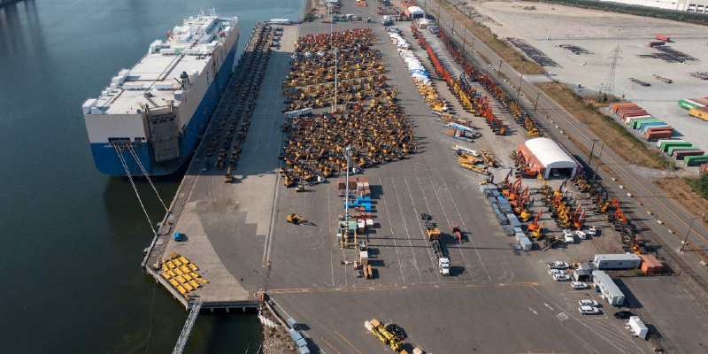 Aerial view of terminal EB1